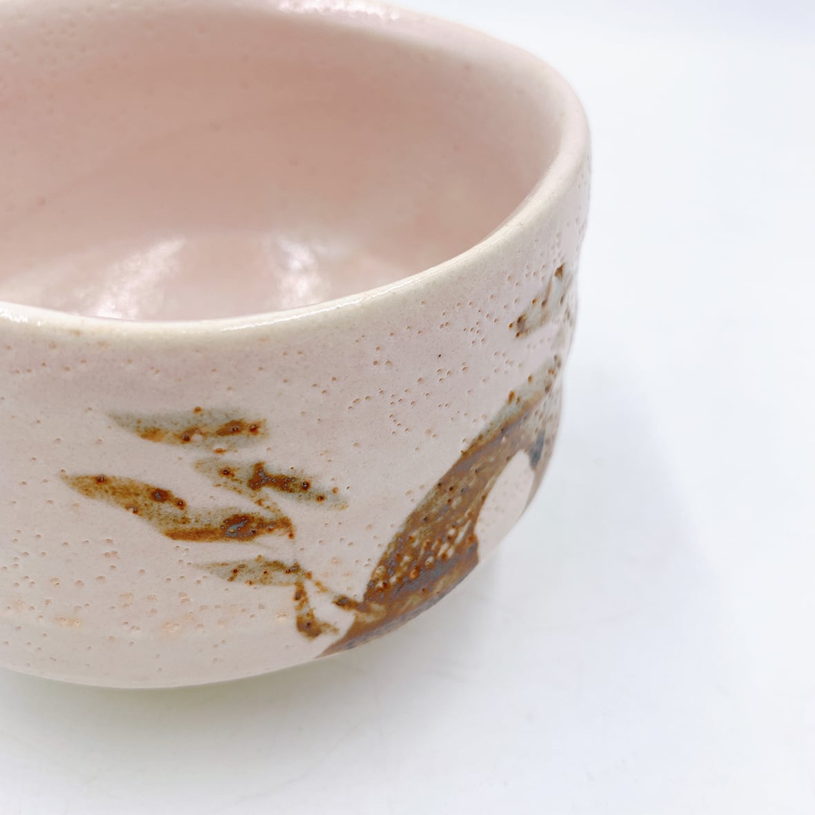 古萩の系譜 深川高麗 深川萩 御本蟠桃茶碗 金本明夫作品 茶碗