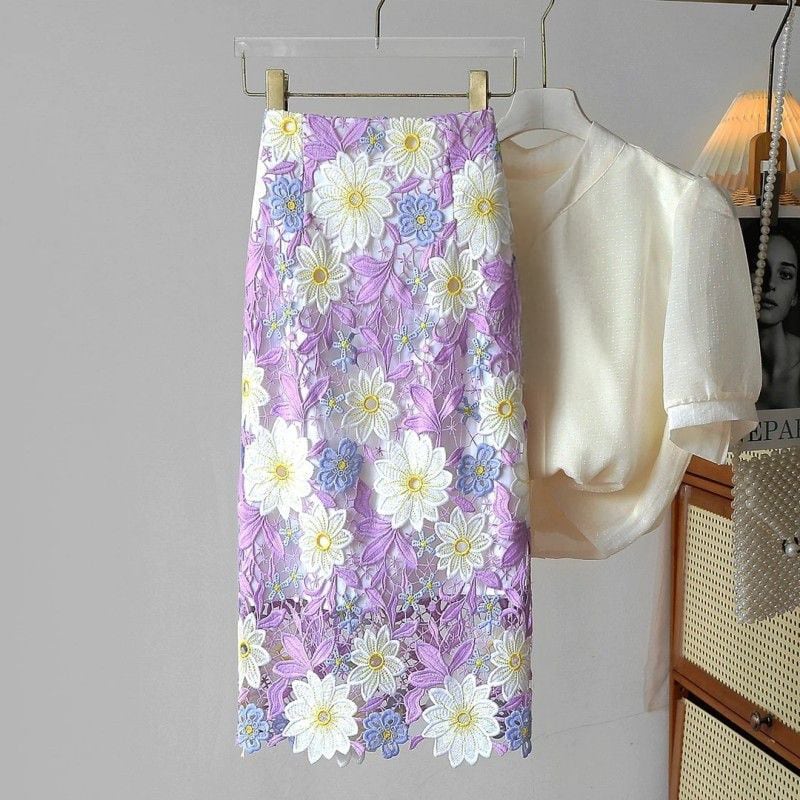ドリスヴァンノッテン Dries Van Noten ベロア 花柄 アシンメトリー