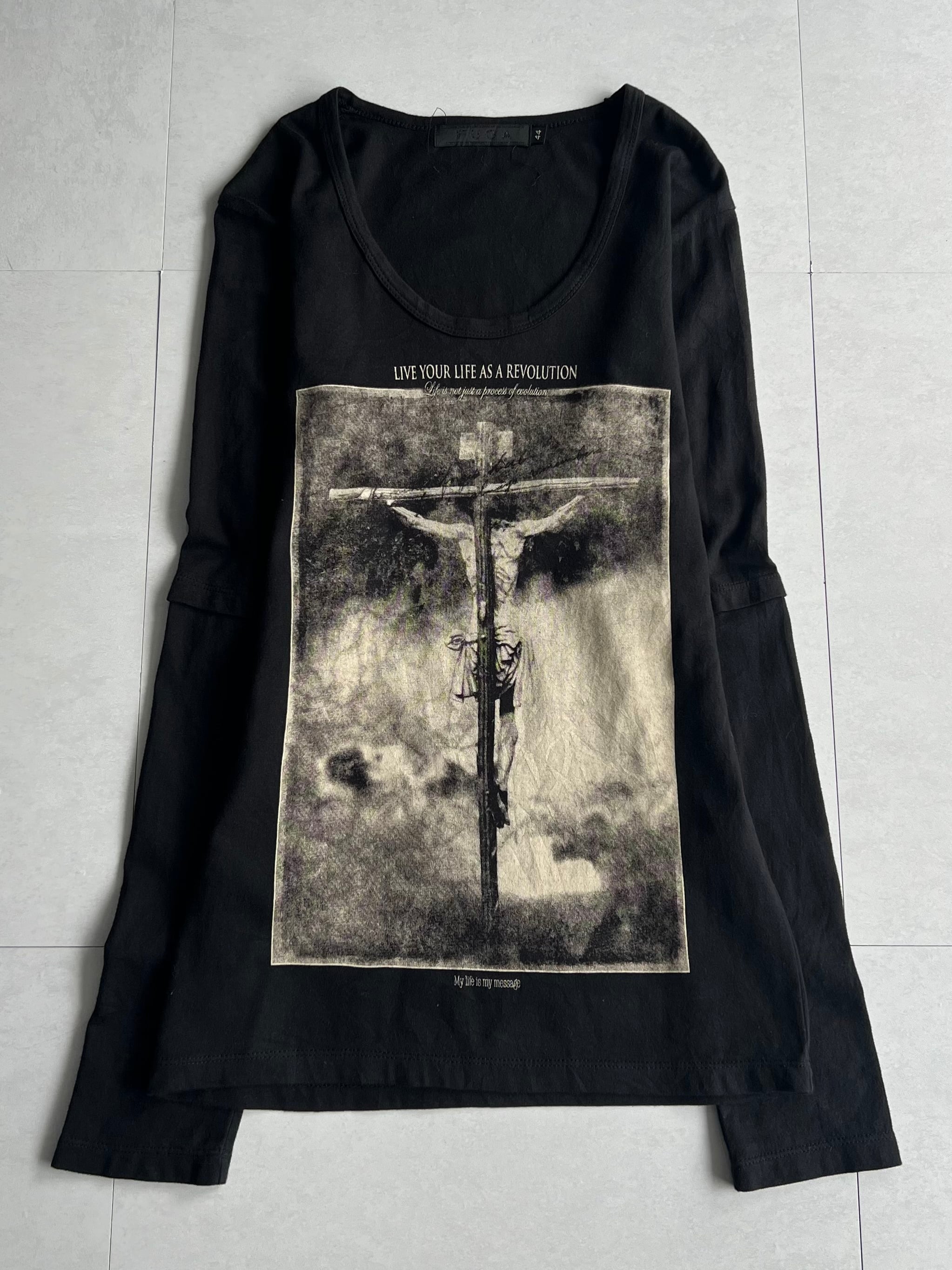 "FUGA" Cross Gimmick Long Sleeve