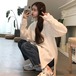 ✞ ♡白Tシャツ ラウンドネックサイドスリットトップス ロング ホワイト ✞ゴスロリ SM ミリ 甘ロリ クラロリ 和ロリ エレガント 黒ロリ 姫ロリ 華ロリ BB-BB72201476176