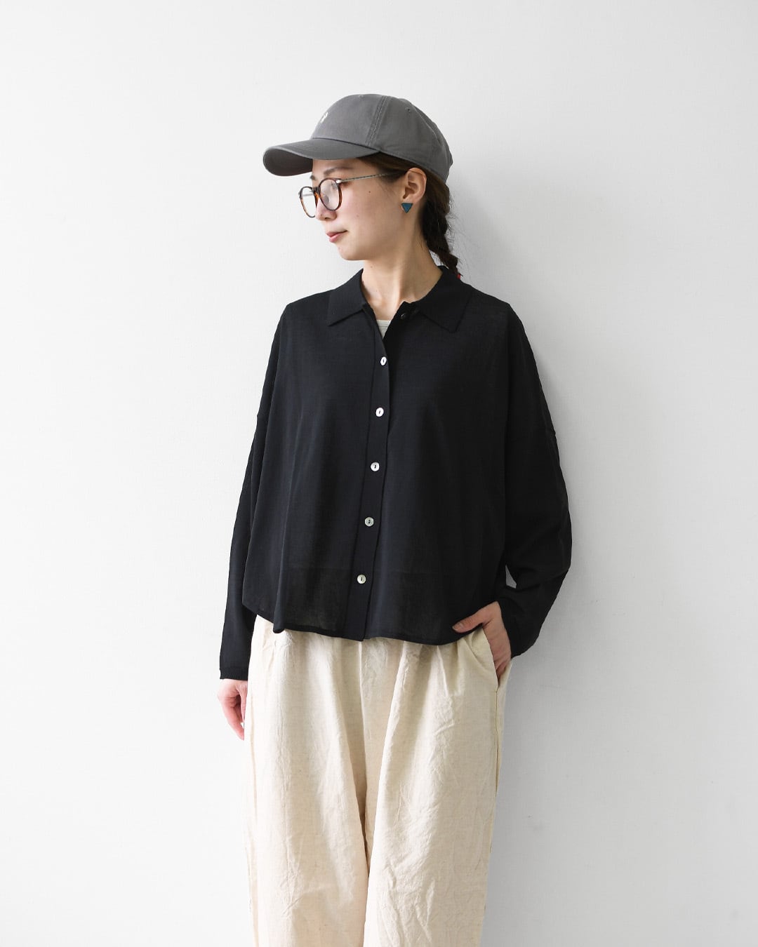 mizuiro ind [ミズイロ インド] shirt collar shirt C/D [2-220038