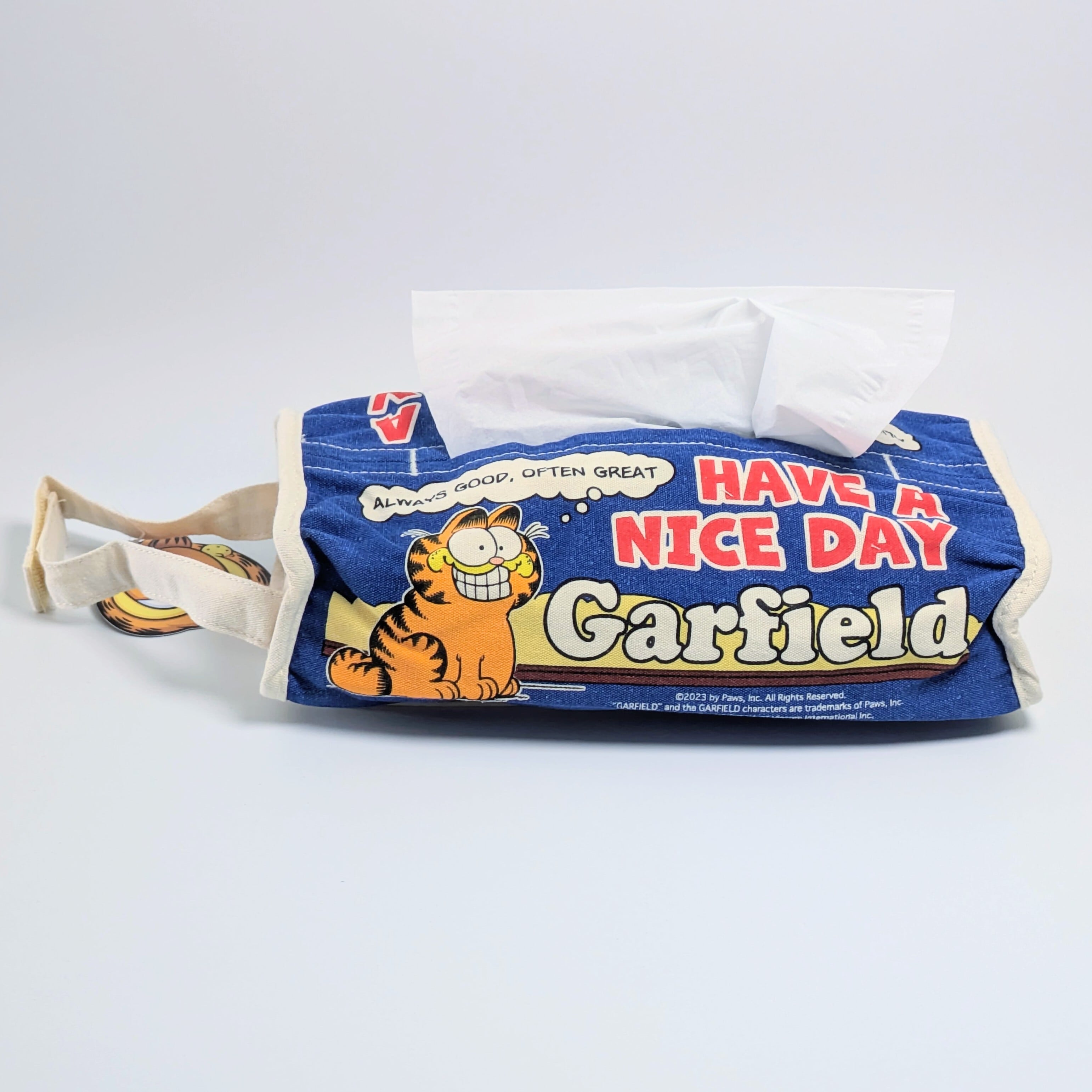 ✨️ティッシュのドレスアップに♡✨️ Tissue Cover / ティッシュカバー 吊り下げ / ティッシュケース【 Garfield ( ガーフィールド ) 】BLUE