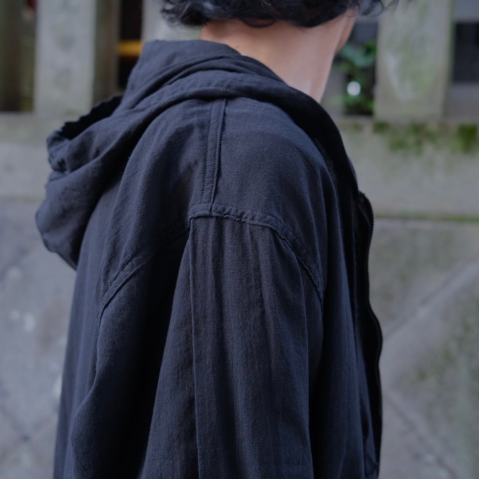 COMOLI(コモリ) /オックスジップパーカー-BLACK-(D01-01024) | Signs