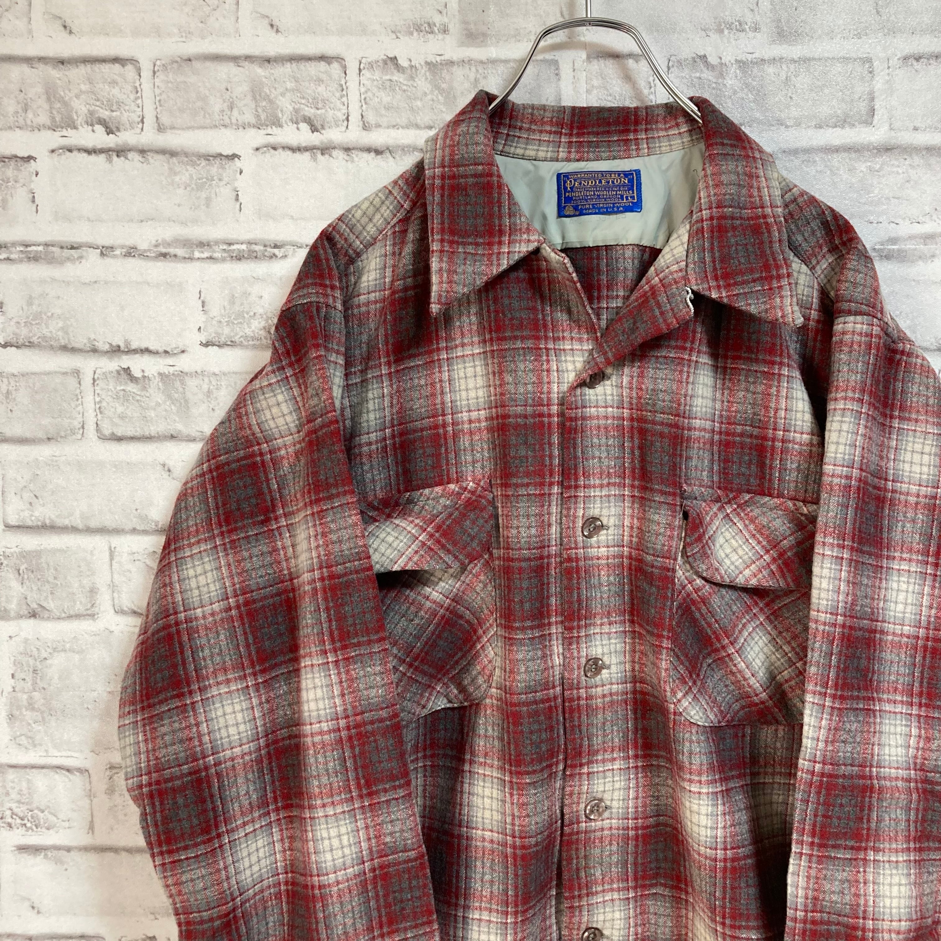 横手―湯田通行止め解除 PENDLETON オンブチェックWOOL SHIRTS XL