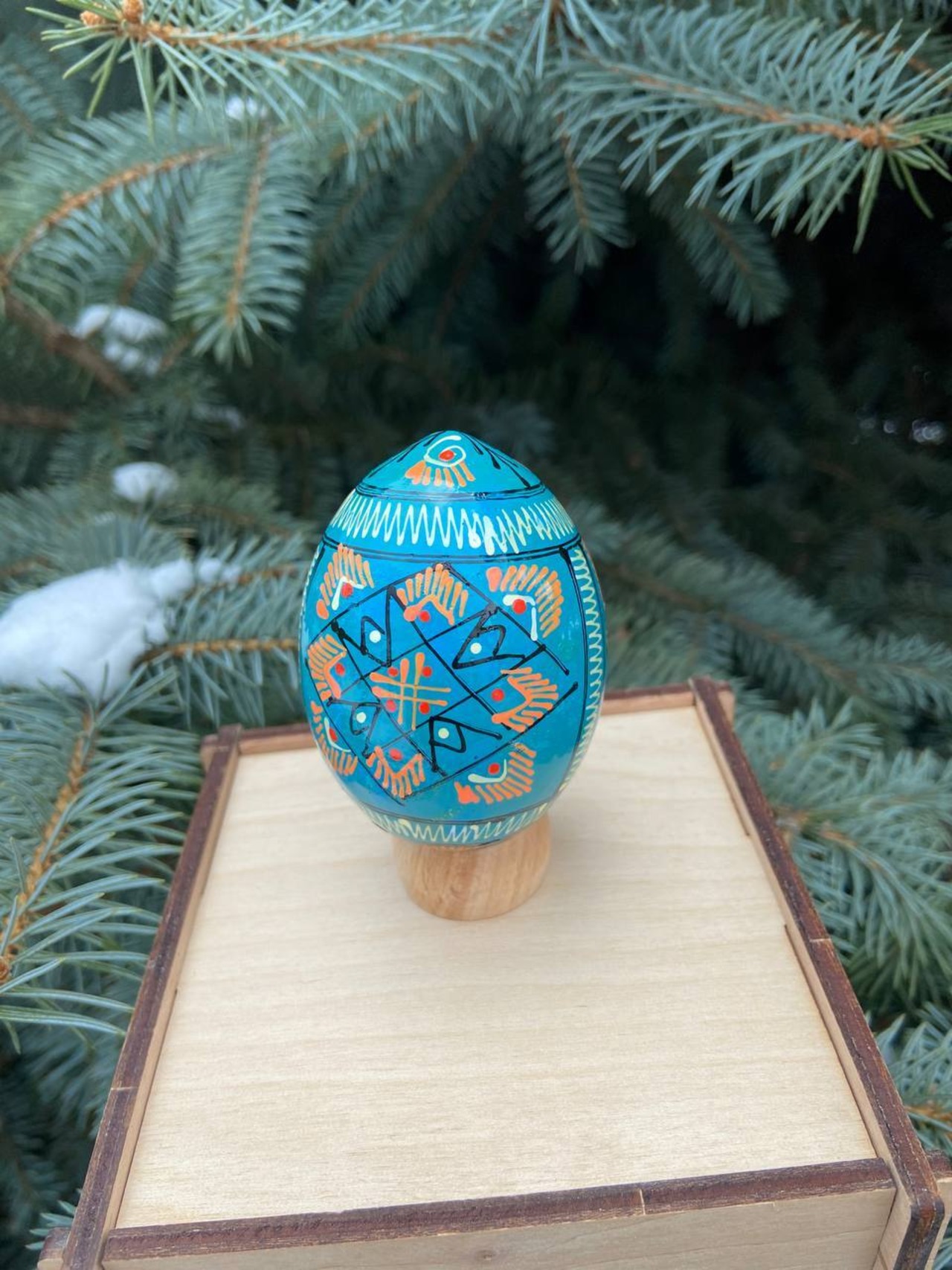 装飾用プィサンカ（イースターエッグ）with stand　コロミヤ博物館モデル - 1