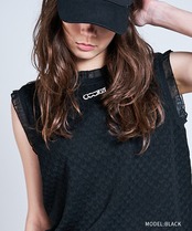 COOLAロゴスリーブレスニット (BLACK) CQ-47002