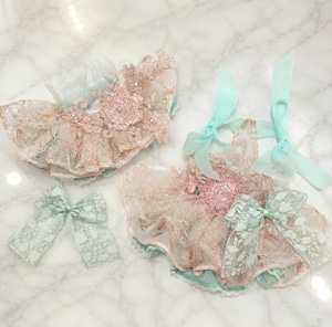 予約【Loocia】Beaded Bloom Cape