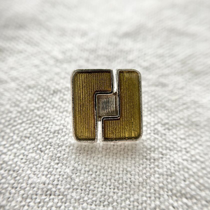 スクエア ダブルLイエロー×シルバー 18.5㎜