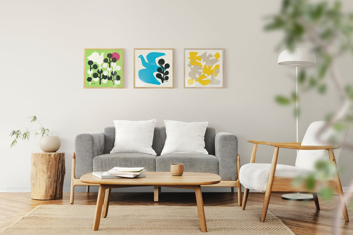 額縁付き] YUYA「森の中で」切り絵作家 アートポスター 天然木フレーム