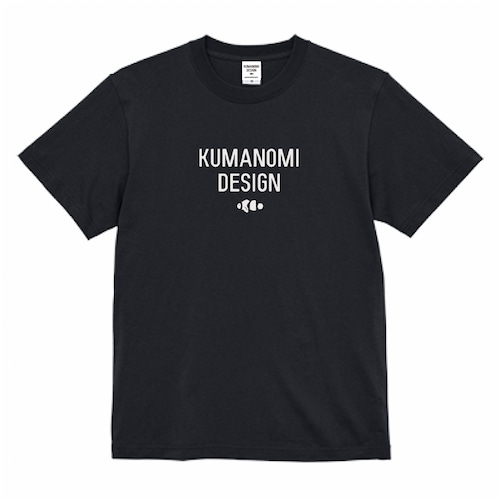 KUMANOMI DESIGN Logo  T-shirt 5.6oz【BLACK】