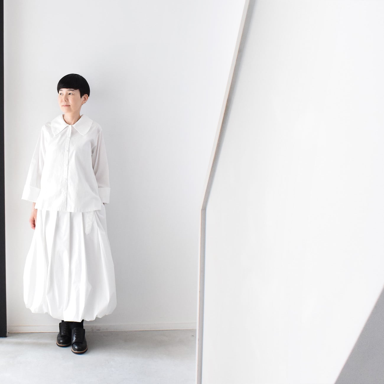 バルーンスカート：白［SK33STWH］ | skep-online shop