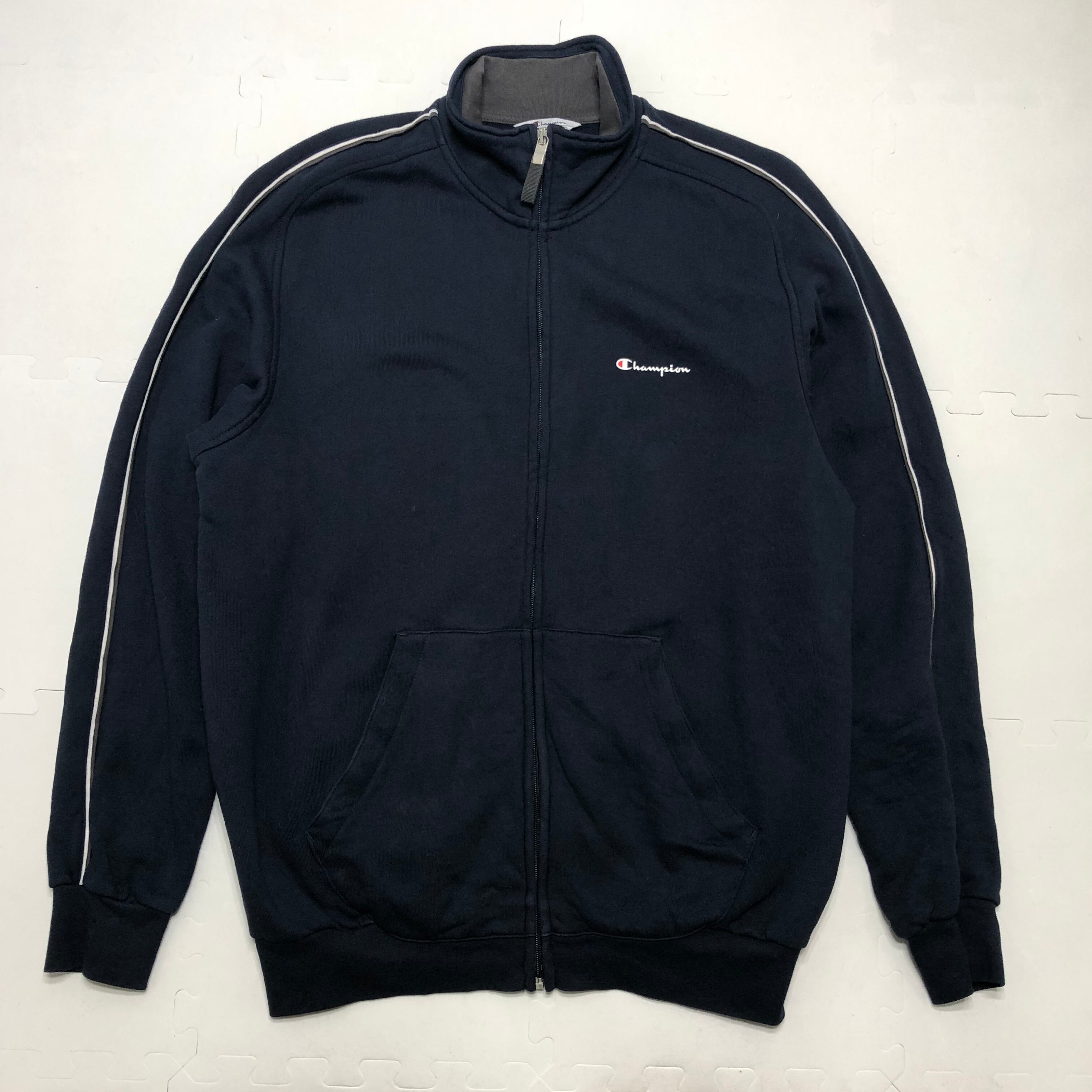 90～00s OLD STUSSY/Half zip Hoodie/China製/紺タグ/L/ハーフジップ