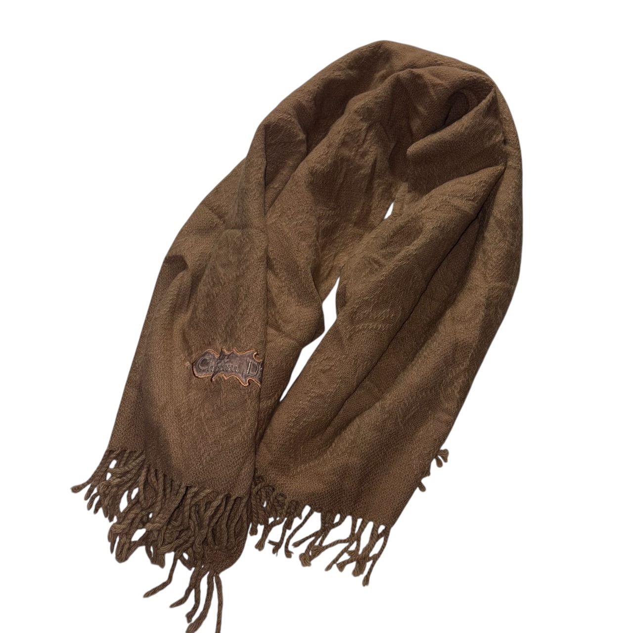 vintage CHRISTIAN DIOR jacquard knit scarf