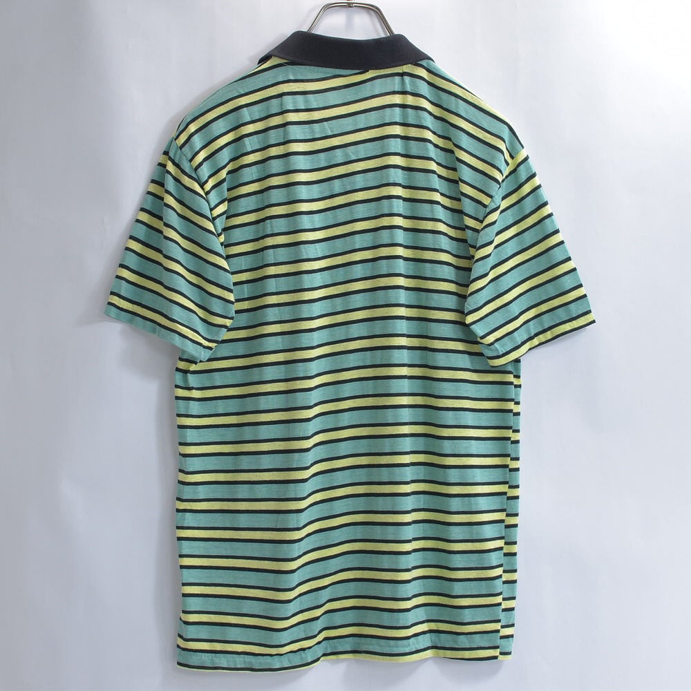 BAPE ボーダー ポロシャツ 90s 初期 裏原宿 ストリート アメカジ HOOK -original- 】アメカジワッペン刺繍配色ボーダーポロシャツ
