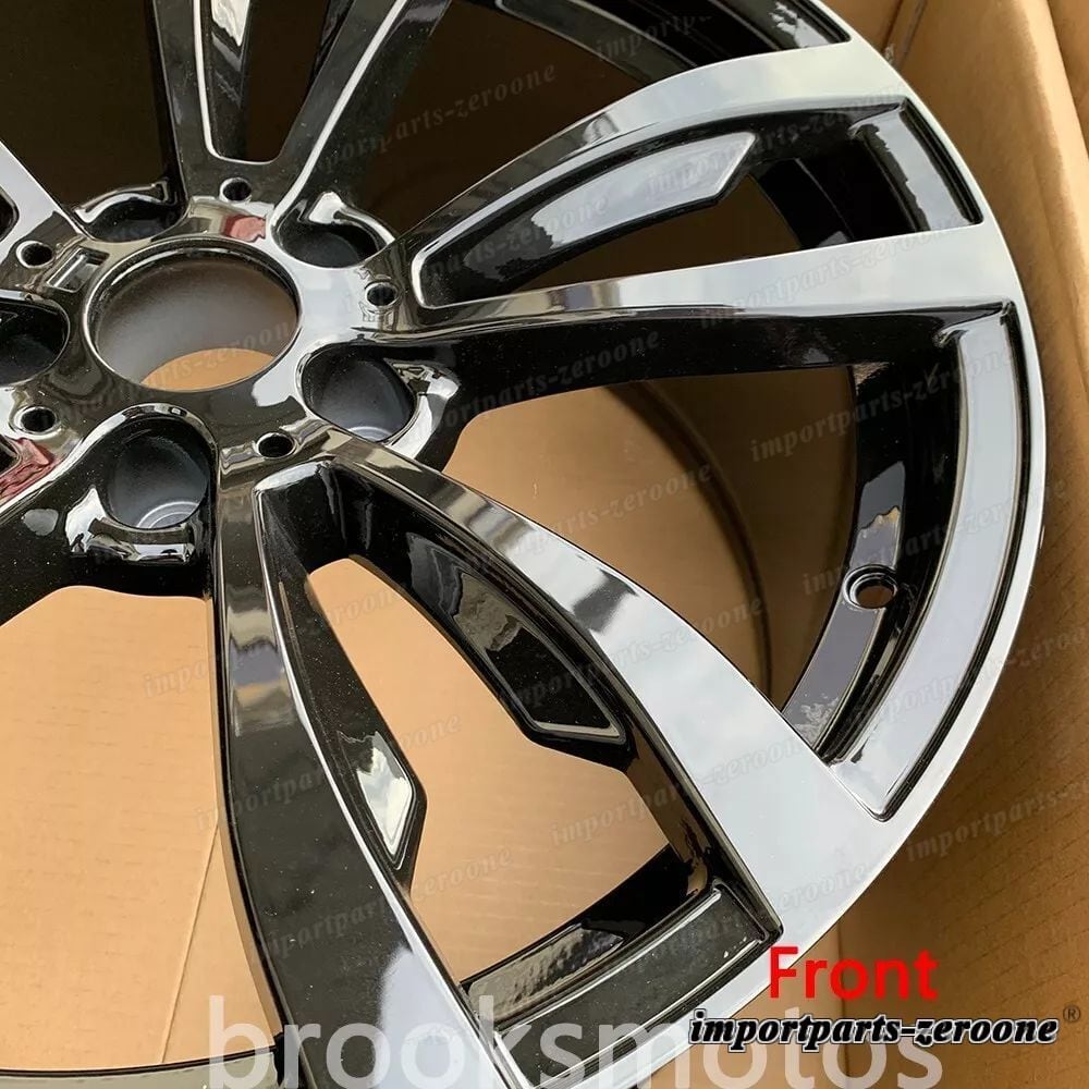 20インチグロスブラックスタッガースタイルホイールフィットBMW X5 E70