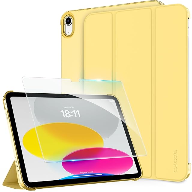 iPad 11世代 10世代 ケース ガラスフィルム セット]CACOE ipad a16 11