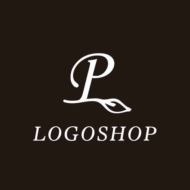 枝にオシャレなp アルファベット P 葉っぱ 自然 ナチュラル おしゃれ 美容 サロン クリニック 健康 医療 医院 病院 歯科 介護福祉 ショップ 店舗 ロゴマーク販売 デザインで選ぶならロゴショップ