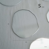 PUDDLE GLASS PLATE / S / W85×H95 / CLEAR