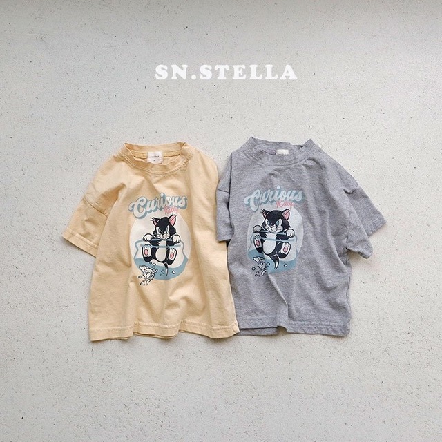 【取寄】sn.stella｜cat tee｜ネコT｜XS-JM｜kids&jr｜26 summer