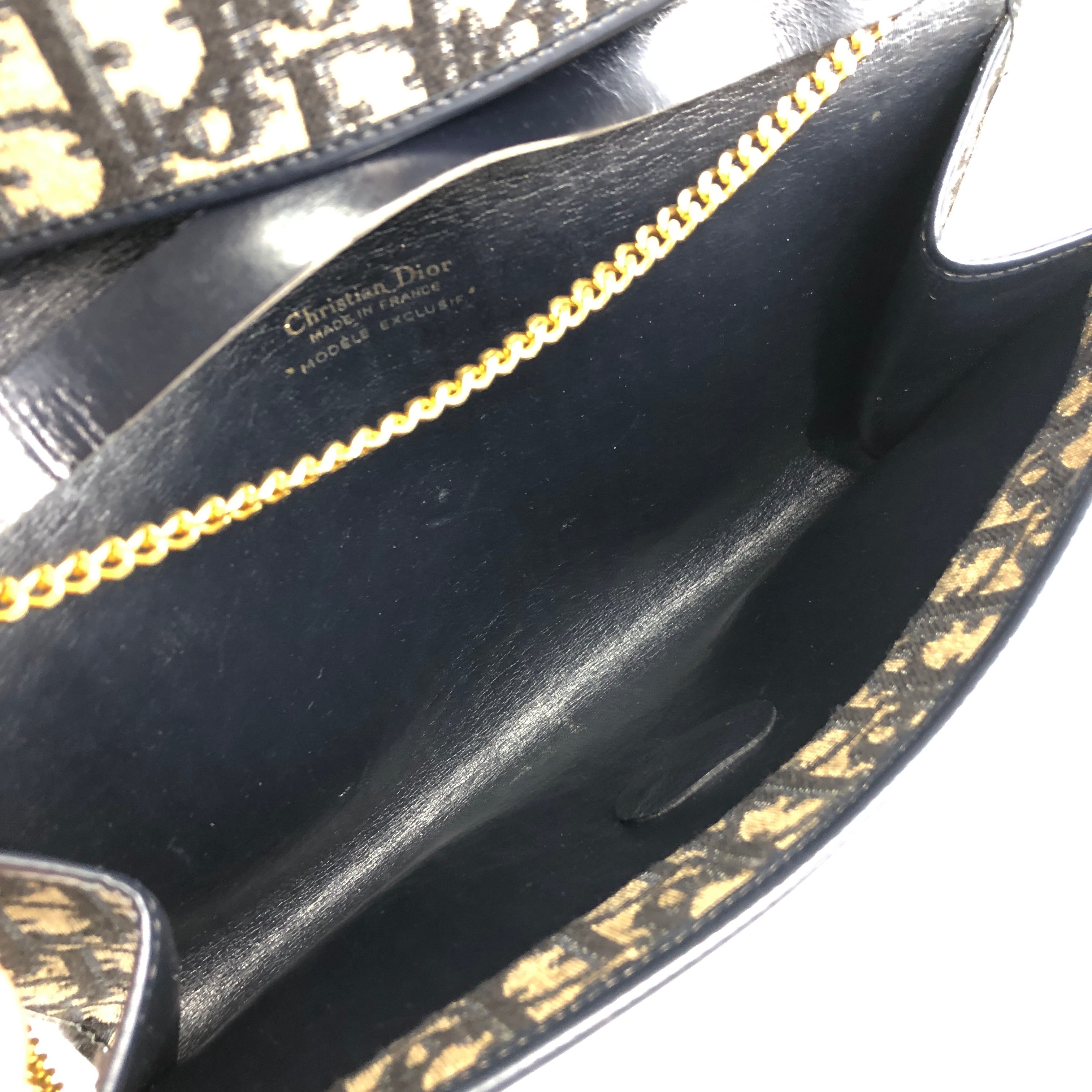 ディオール トロッター チェーン ハンドバッグ レザー ブラック ヴィンテージ Christian Dior クリスチャン ディオール トロッター ショルダー