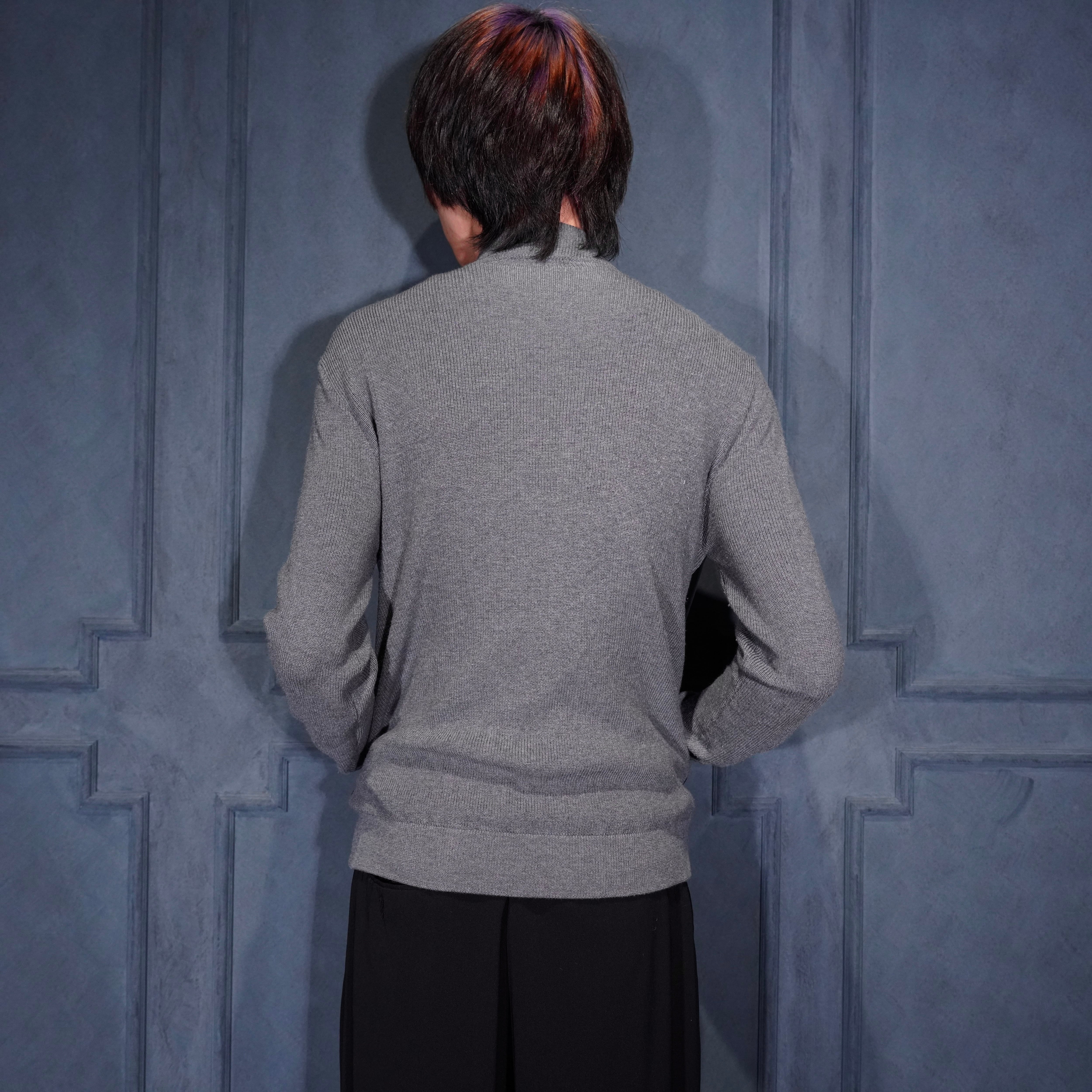 Salvatore Ferragamo LEATHER SWITCHED DRIVERS KNIT BLOUSON MADE IN