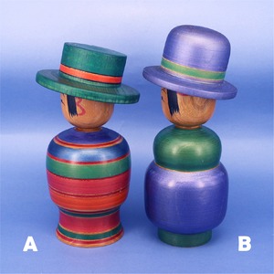 《 土湯系・陳野原幸紀 工人 》帽子こけし