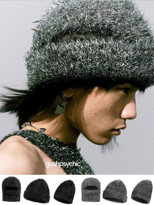 gushpsychic Shiny Balaclava Masked Beanie