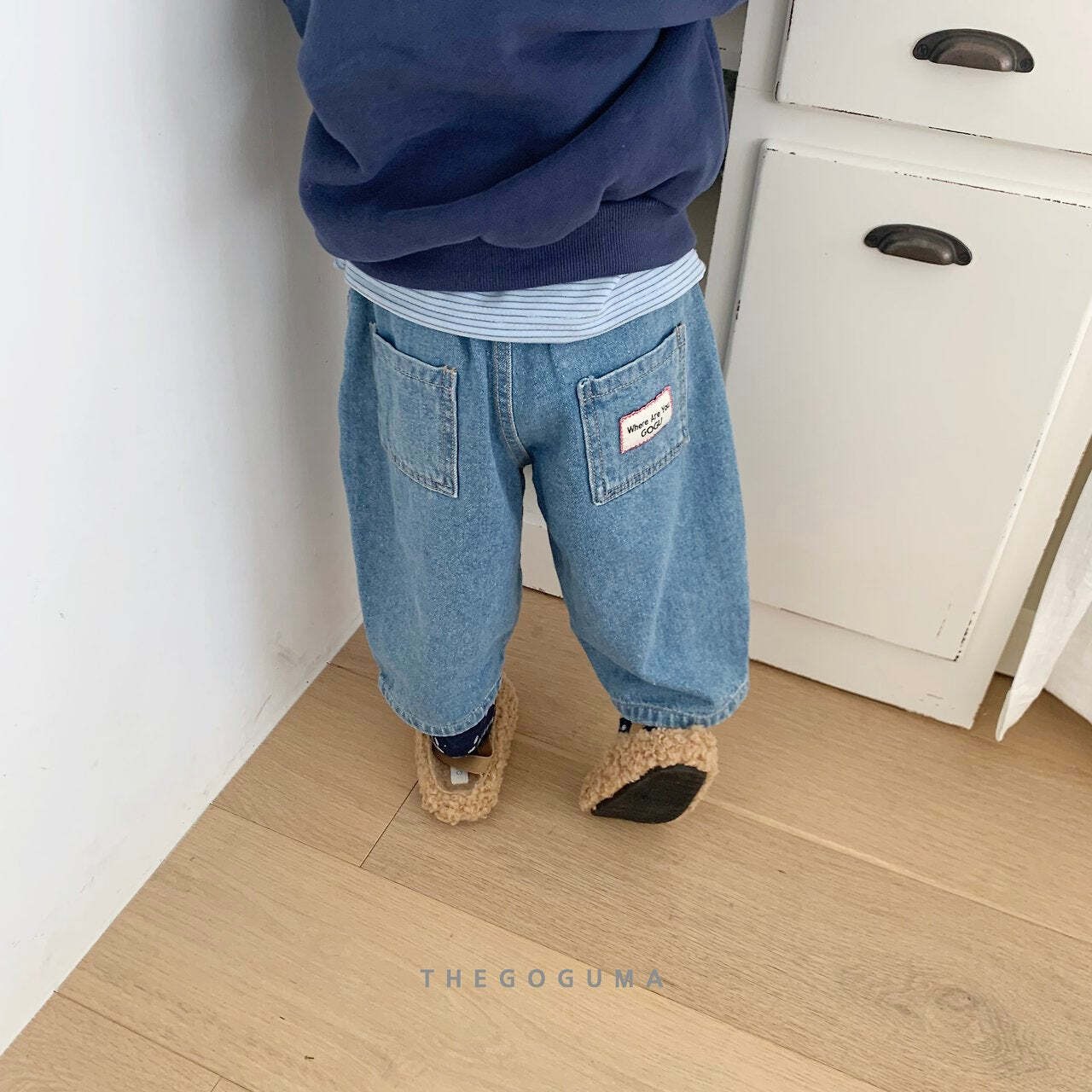 【取寄】THE GOGUMA バレル裏起毛デニムパンツ|冬服|韓国子供服