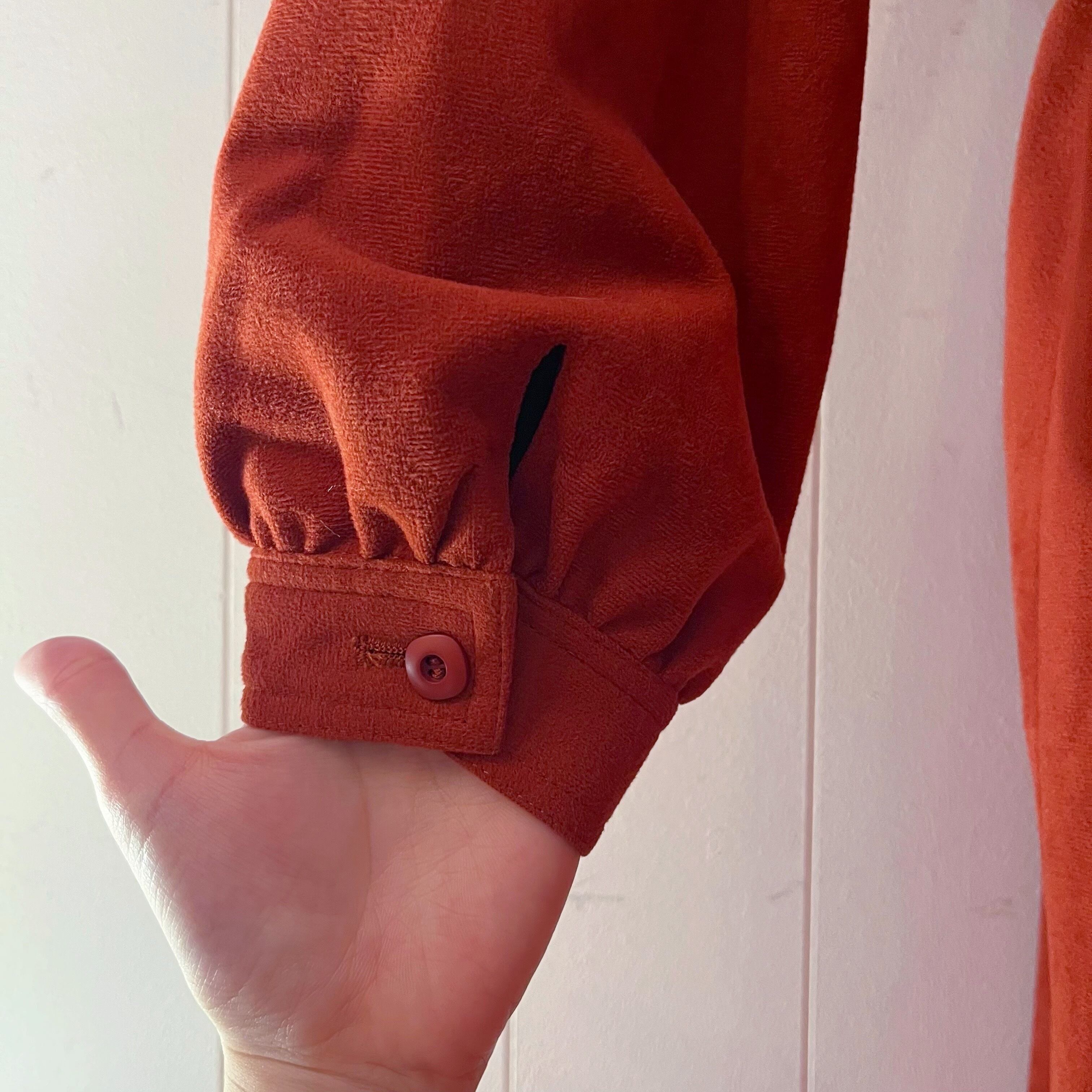 dark orange gather ribbon one-piece