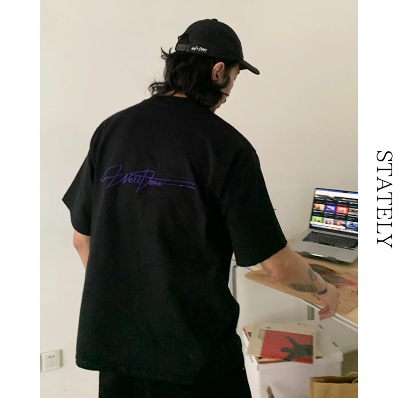 Velour Script ベロアロゴTee/2color_T142・画像3