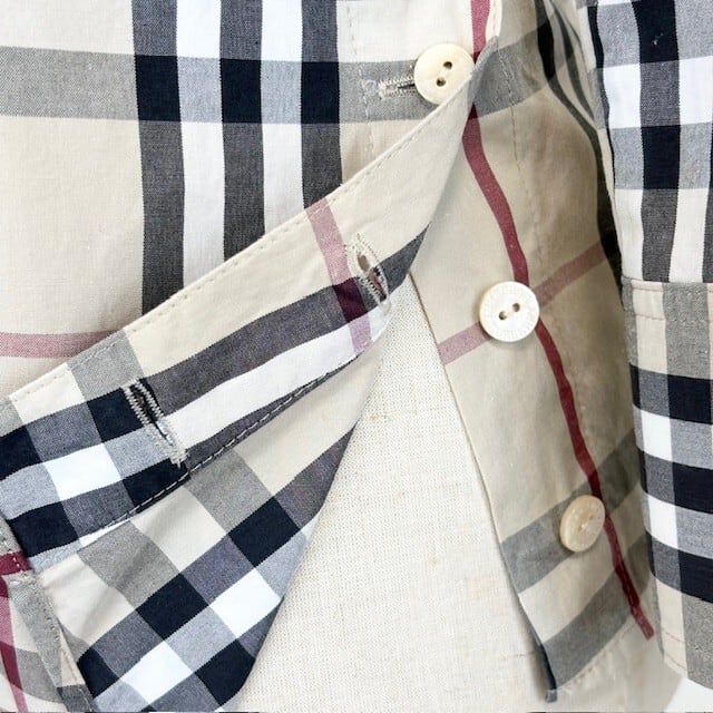 バーバリー ロンドン ノバチェック シャツ 七部丈 ベージュ ブランド M