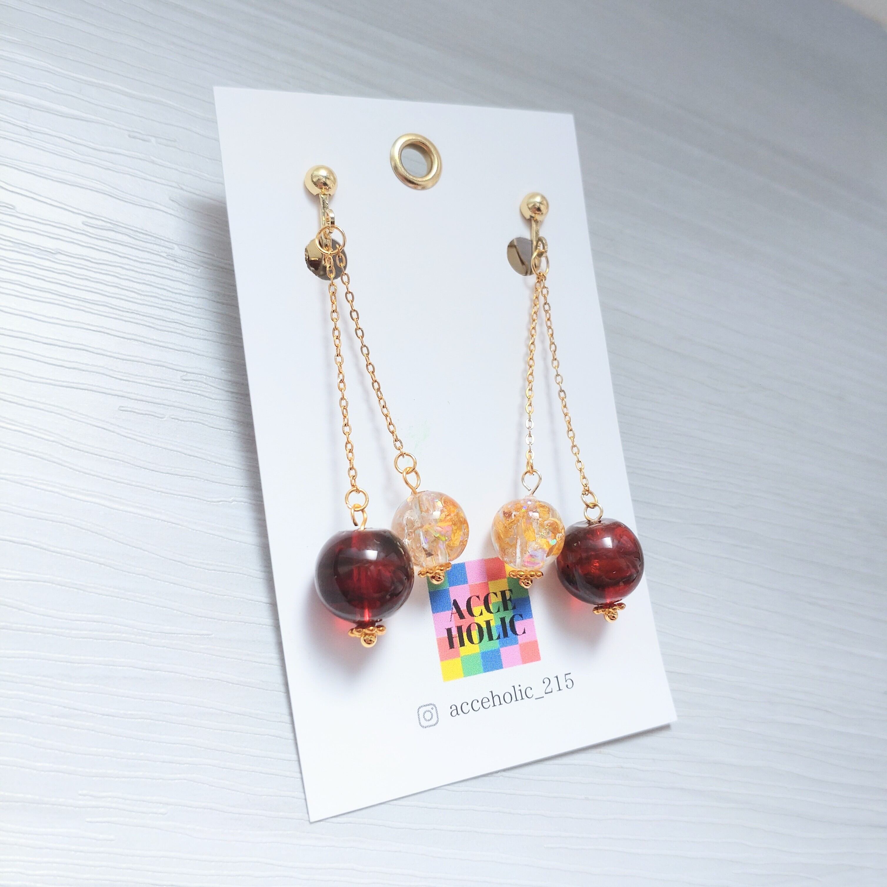 恋する金木犀(キンモクセイ) イヤリング ピアス 樹脂ピアス 樹脂 