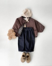 韓国子供服 / ONU / 26Autumn / 総柄キルティングジャケット / 秋服 *12M~XL *
