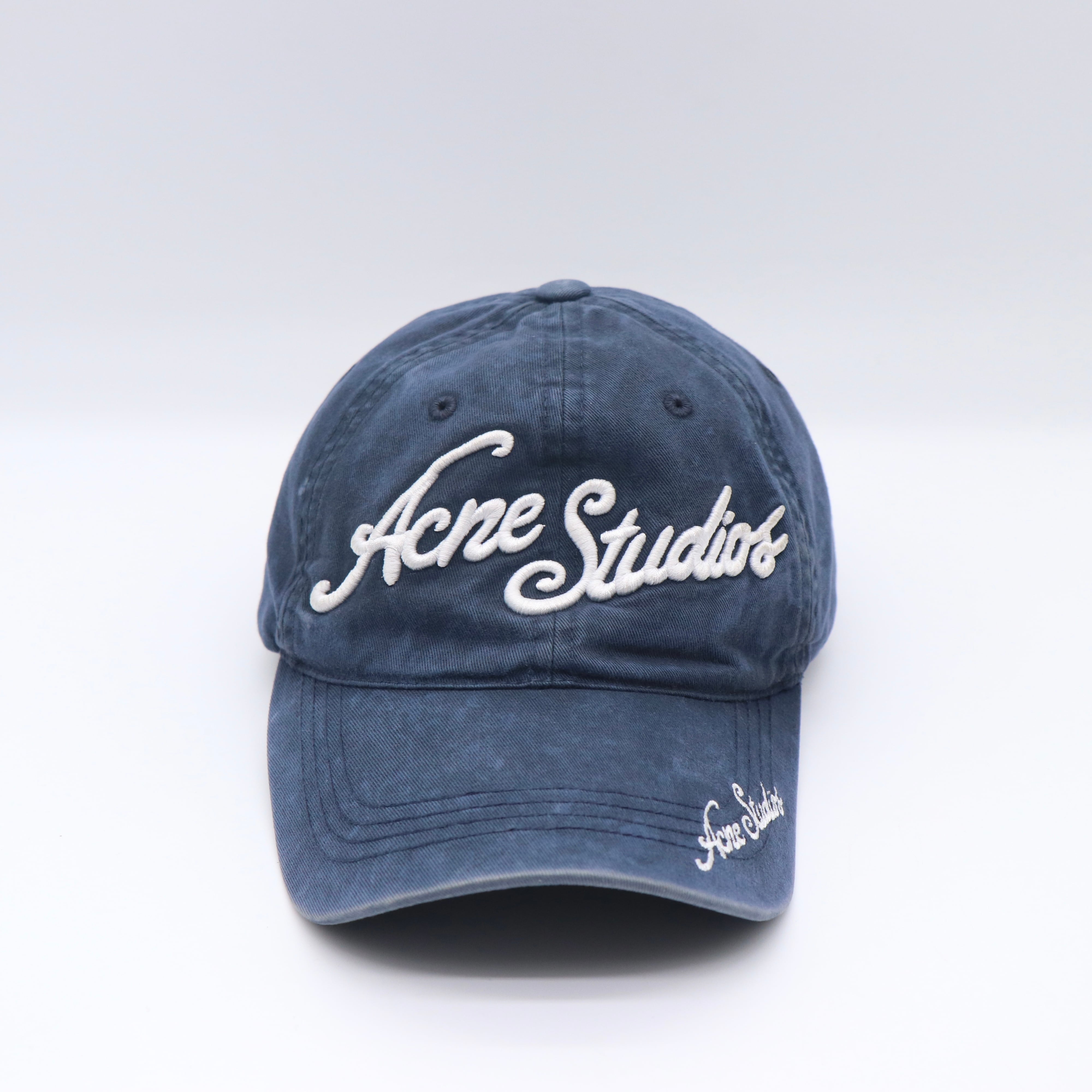 現行品】Acne Studios ロゴ キャップ コットン ブルー アクネ