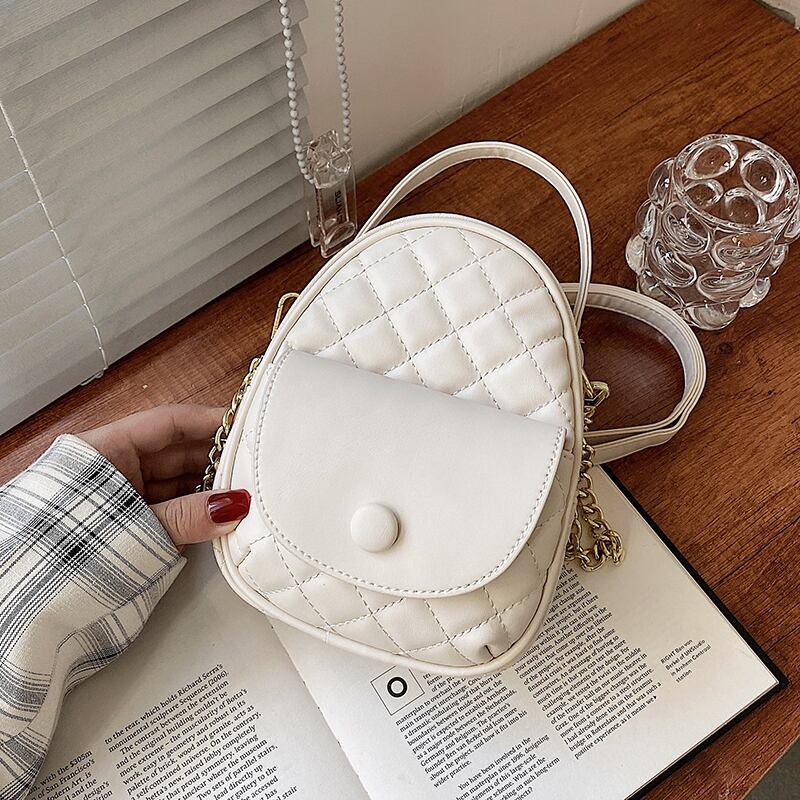 サマーチェーン レッド 夏物 ハンドバッグ メッセンジャーバッグ 手作りハンドバック86710942107