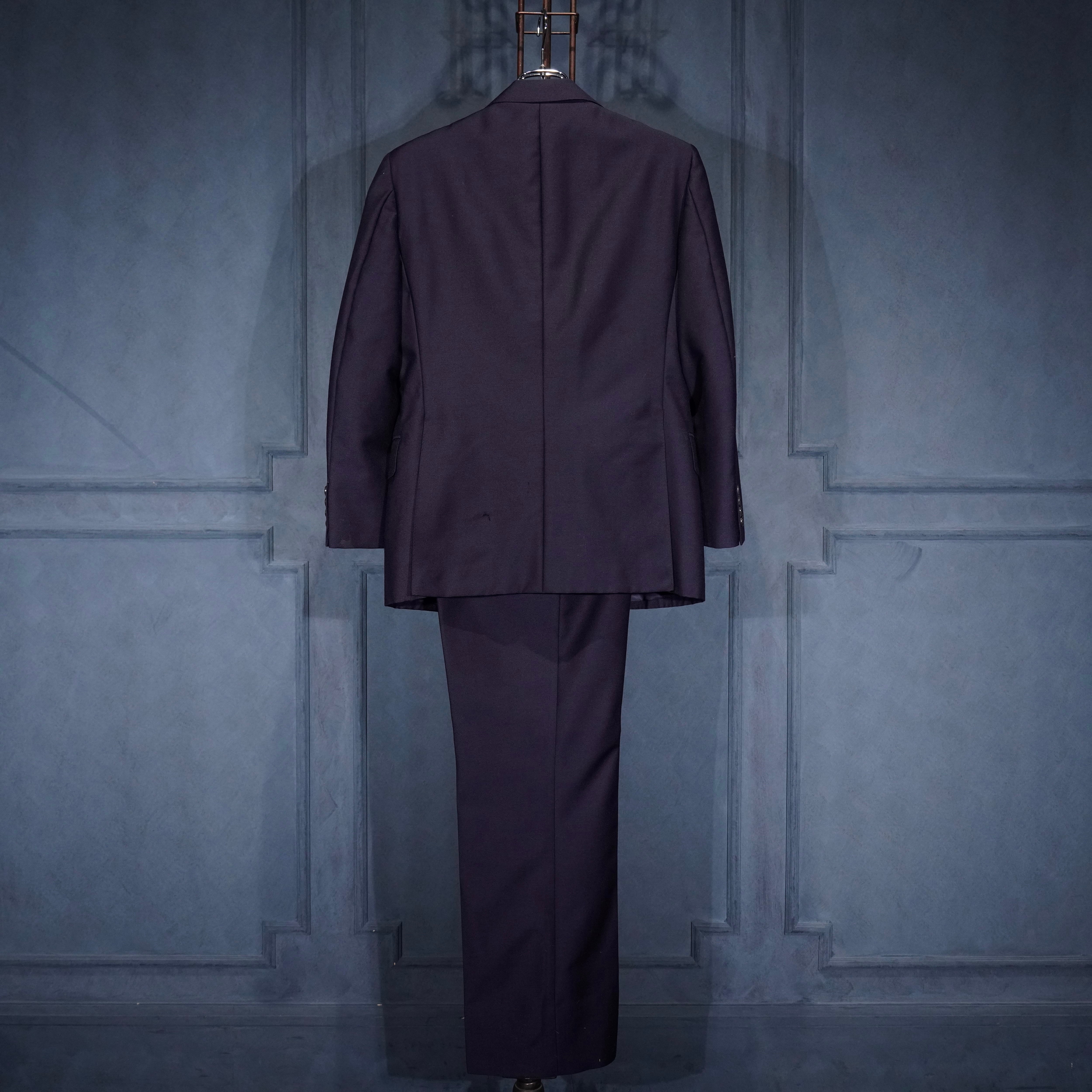 Burberrys NAVY COLOR MOHAIR WOOL DESIGN SET UP SUIT/バーバリーズ