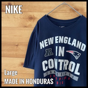 【NIKE】NFL ニューイングランド ペイトリオッツ Tシャツ アーチロゴ チャンピオン 2016 Lサイズ New England Patriots US古着 アメリカ古着