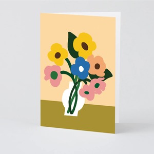 WRAP "Flowers In Vase" GREETING CARD Artwork by Limoo Park