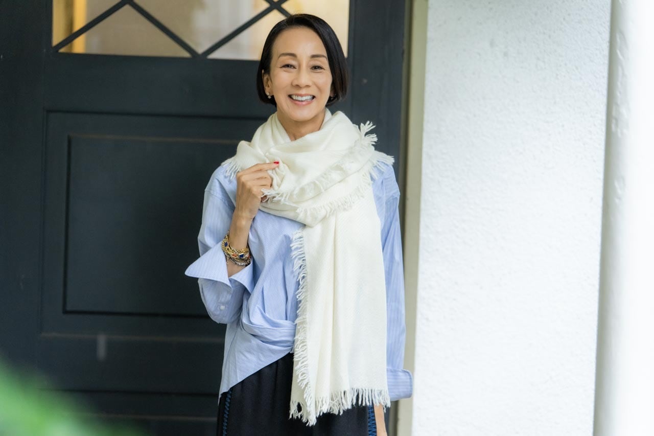 中村江里子 Cashmee ベビーカシミヤ ストール（3色） | 中村江里子