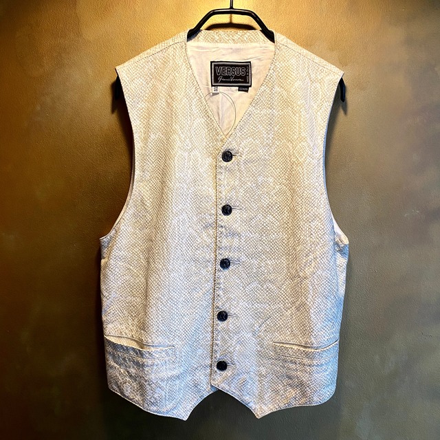 versace python pattern leather vest