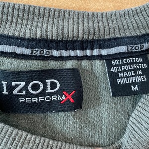 【IZOD】トレーナー スウェット M カーキ ラグランスリーブ アイゾッド US古着 US輸入