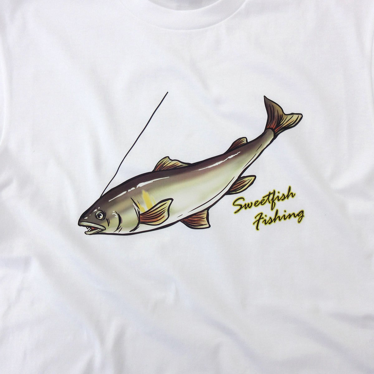 鮎 アユ 友釣り Tシャツ rf20 渓流釣り フィッシング 釣り好き 釣り人 誕生日 父の日 敬老の日 ギフト プレゼント