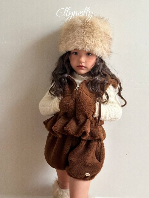 【 ELLY MOLLY / 予約 】Bear hood vest