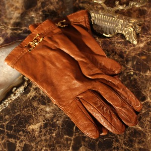 .Salvatore Ferragamo GANCHINI LOGO DESIGN LEATHER GLOVE/サルヴァトーレフェラガモガンチーニロゴデザインレザーグローブ(手袋) 2000000068732