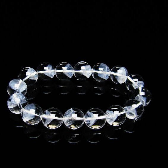 ホワイトファントム ブレスレット 12mm ファントムクォーツ 一点物 おまかせ便 111-21339