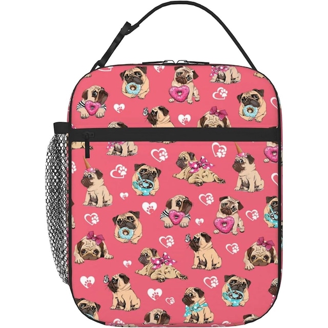 Lunch bag -multiple pugs-　　b56