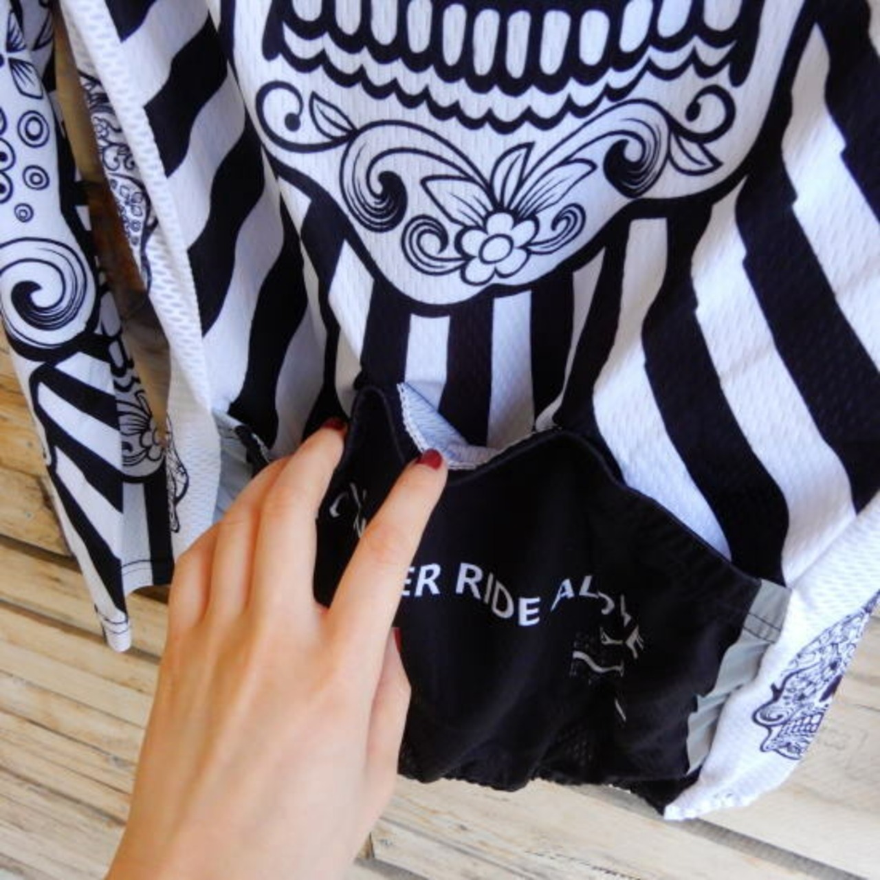Topanga Fashion スカルサイクリングウェア　ホワイト