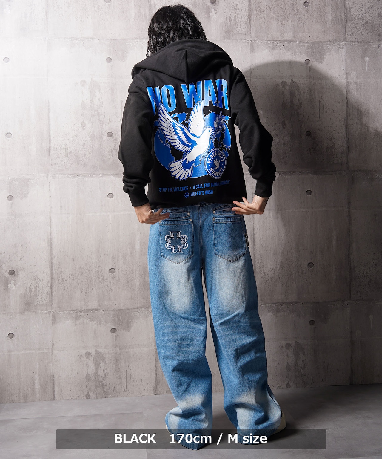 ◆NO WAR ZIP HOODIE◆lf-26601