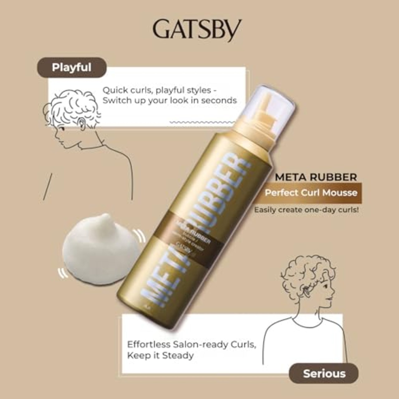 GATSBY(ギャツビー) メタラバー バブル パーマスタイルクリエイター [ ヘアフォーム メンズ ] 180グラム (x 1)