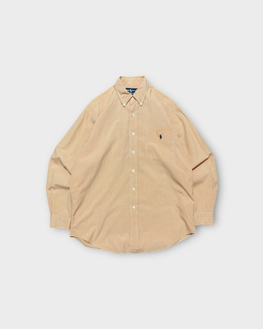 【VINTAGE】1990’s “Ralph Lauren” Gingham Check Button Down Shirt